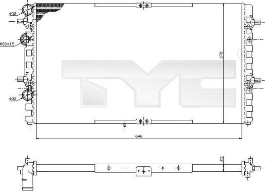 TYC 731-0002 - Radiators, Motora dzesēšanas sistēma www.autospares.lv