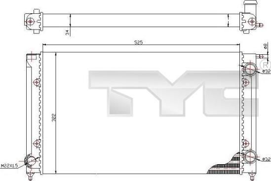 TYC 737-0058 - Radiators, Motora dzesēšanas sistēma autospares.lv