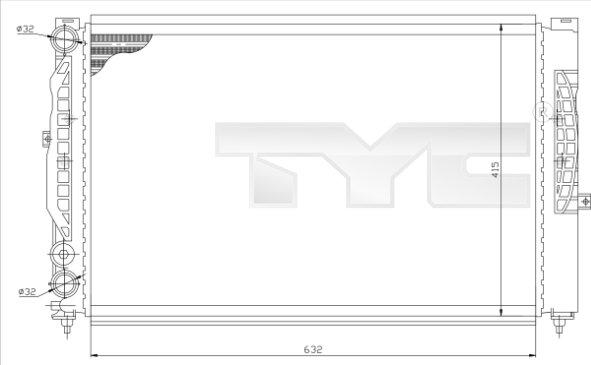 TYC 737-0007 - Radiators, Motora dzesēšanas sistēma www.autospares.lv