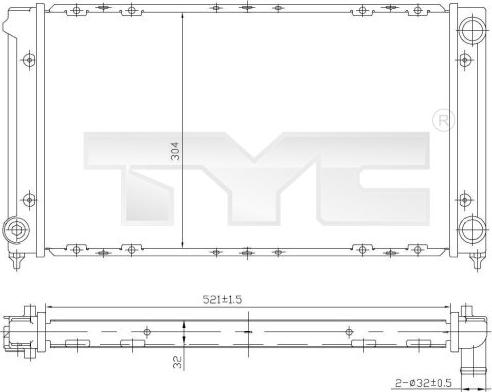 TYC 737-0019 - Radiators, Motora dzesēšanas sistēma autospares.lv