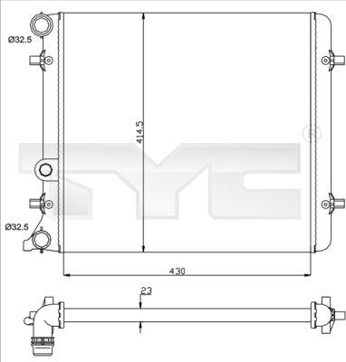 TYC 737-0010 - Radiators, Motora dzesēšanas sistēma www.autospares.lv