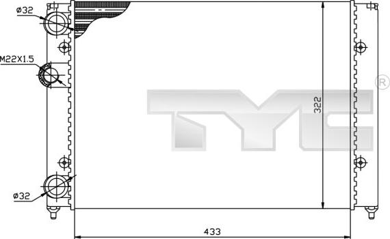 TYC 737-0039 - Radiators, Motora dzesēšanas sistēma www.autospares.lv