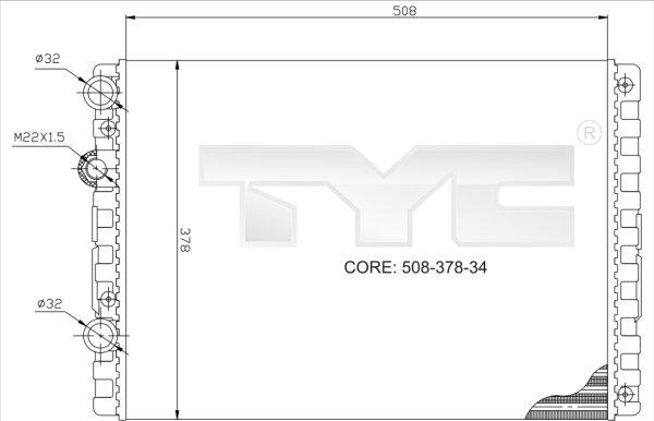 TYC 737-0024 - Radiators, Motora dzesēšanas sistēma www.autospares.lv