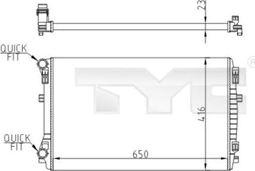 TYC 737-0071-R - Radiators, Motora dzesēšanas sistēma www.autospares.lv