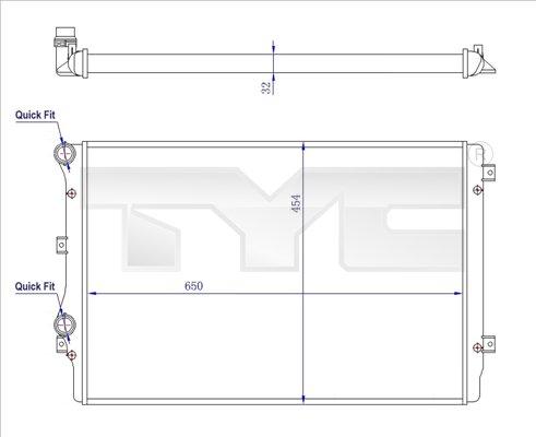 TYC 737-0072-R - Radiators, Motora dzesēšanas sistēma www.autospares.lv