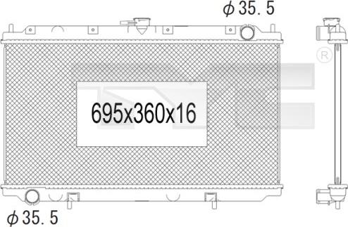 TYC 724-1009 - Radiators, Motora dzesēšanas sistēma www.autospares.lv