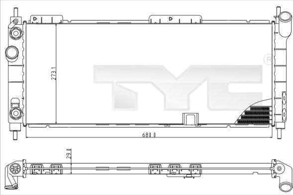 TYC 725-0003 - Radiators, Motora dzesēšanas sistēma www.autospares.lv