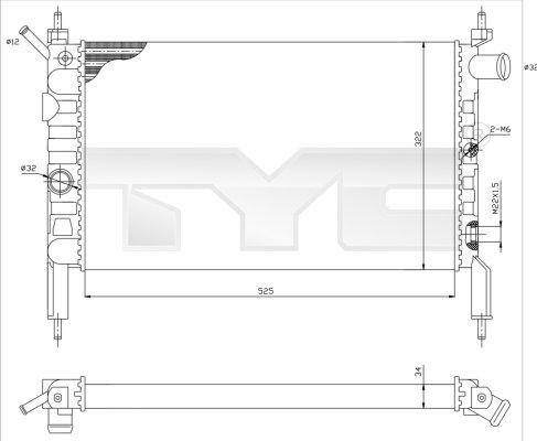 TYC 725-0018 - Radiators, Motora dzesēšanas sistēma www.autospares.lv