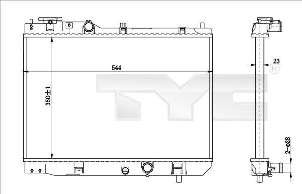 TYC 720-0001-R - Radiators, Motora dzesēšanas sistēma www.autospares.lv