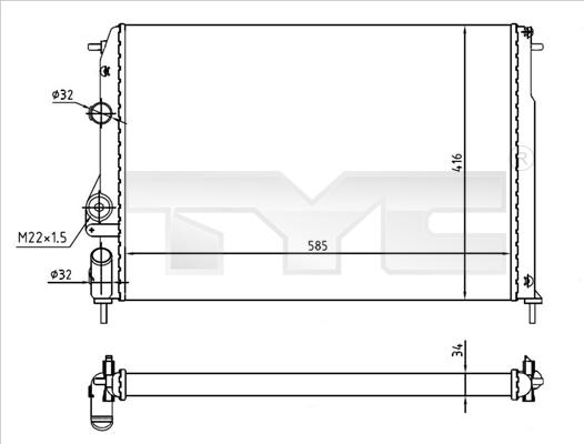 TYC 728-0055-R - Radiators, Motora dzesēšanas sistēma www.autospares.lv