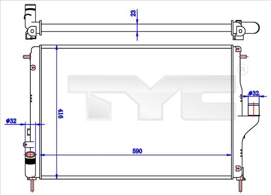 TYC 728-0056-R - Radiators, Motora dzesēšanas sistēma www.autospares.lv