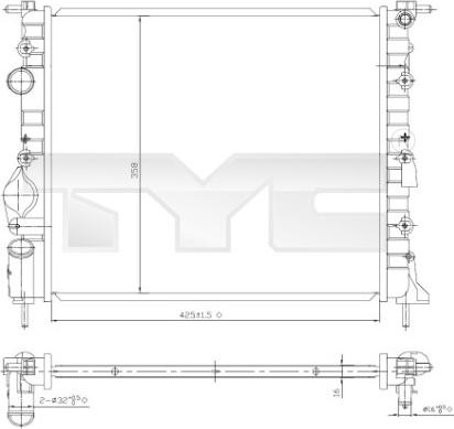 TYC 728-0052 - Radiators, Motora dzesēšanas sistēma www.autospares.lv