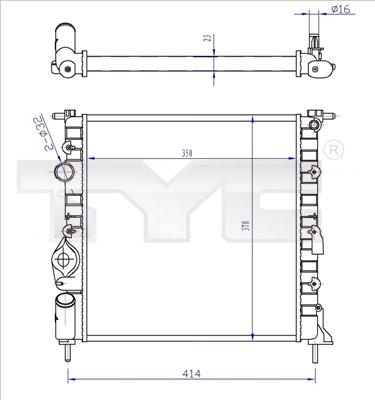 TYC 728-0013-R - Radiators, Motora dzesēšanas sistēma www.autospares.lv