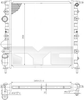 TYC 728-0013 - Radiators, Motora dzesēšanas sistēma www.autospares.lv