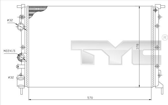 TYC 728-0027 - Radiators, Motora dzesēšanas sistēma www.autospares.lv