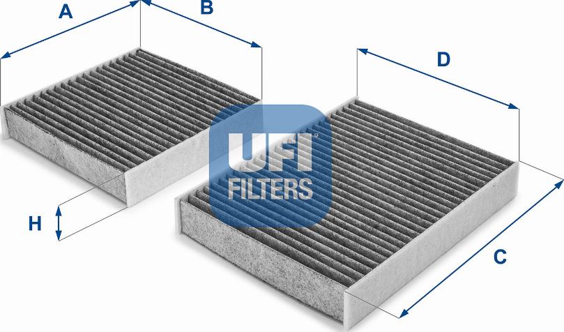 UFI 54.164.00 - Фильтр воздуха в салоне www.autospares.lv