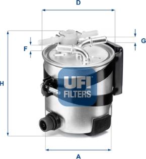 UFI 55.418.00 - Degvielas filtrs www.autospares.lv