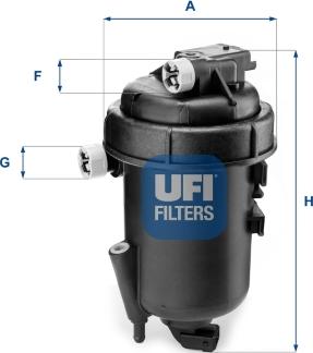 UFI 55.179.00 - Degvielas filtrs www.autospares.lv