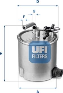 UFI 55.394.00 - Degvielas filtrs www.autospares.lv