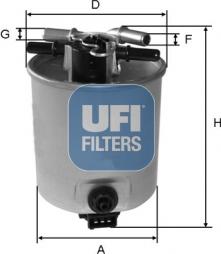 UFI 55.393.00 - Degvielas filtrs www.autospares.lv