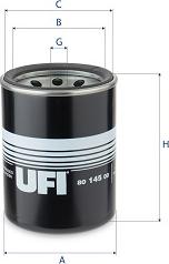 UFI 80.145.00 - Filtrs, Hidropacēlāja sistēma www.autospares.lv