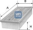 UFI 30.189.00 - Gaisa filtrs www.autospares.lv