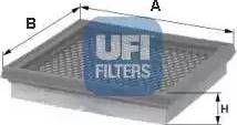 UFI 30.122.00 - Gaisa filtrs www.autospares.lv