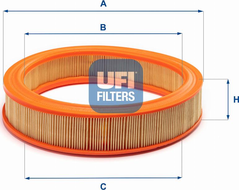 UFI 30.803.00 - Gaisa filtrs www.autospares.lv