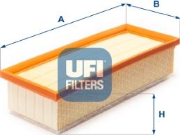 UFI 30.B21.00 - Air Filter, engine www.autospares.lv