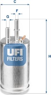 UFI 31.951.00 - Degvielas filtrs www.autospares.lv