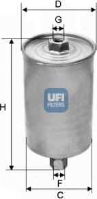 UFI 31.594.00 - Degvielas filtrs www.autospares.lv