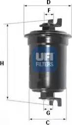 UFI 31.597.00 - Degvielas filtrs www.autospares.lv