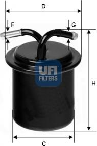 UFI 31.541.00 - Fuel filter www.autospares.lv