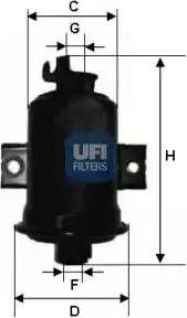 UFI 31.557.00 - Fuel filter www.autospares.lv