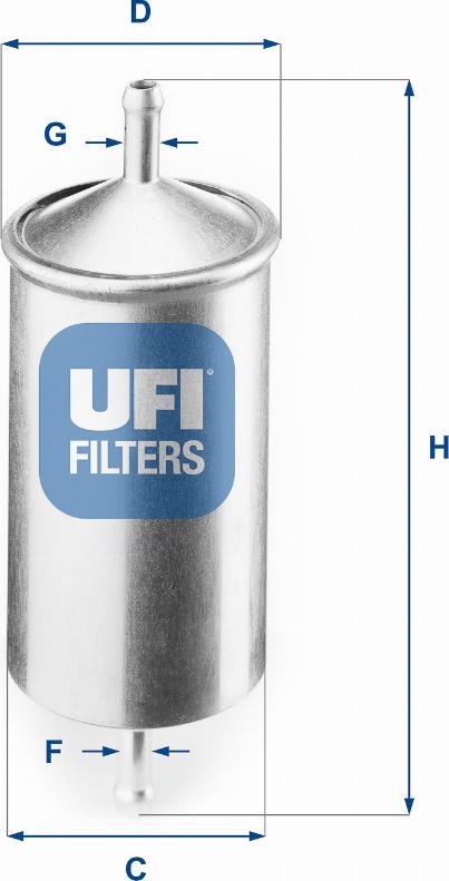 UFI 31.501.00 - Fuel filter www.autospares.lv