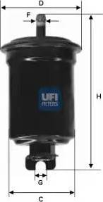 UFI 31.516.00 - Degvielas filtrs www.autospares.lv