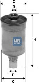 UFI 31.511.00 - Degvielas filtrs www.autospares.lv