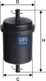 UFI 31.691.00 - Топливный фильтр www.autospares.lv