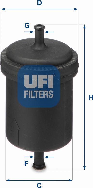 UFI 31.512.00 - Degvielas filtrs www.autospares.lv