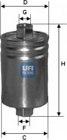 UFI 31.589.00 - Degvielas filtrs autospares.lv