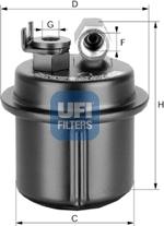 UFI 31.535.00 - Degvielas filtrs www.autospares.lv