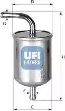 UFI 31.530.00 - Degvielas filtrs www.autospares.lv