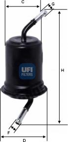 UFI 31.520.00 - Топливный фильтр www.autospares.lv