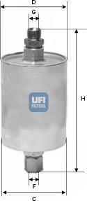 UFI 31.575.00 - Degvielas filtrs www.autospares.lv