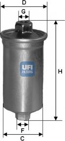 UFI 31.699.00 - Degvielas filtrs www.autospares.lv