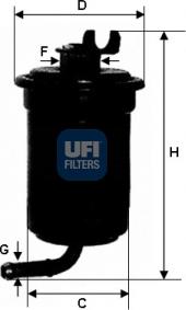 UFI 31.695.00 - Degvielas filtrs autospares.lv