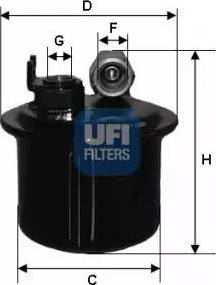 UFI 31.698.00 - Топливный фильтр www.autospares.lv