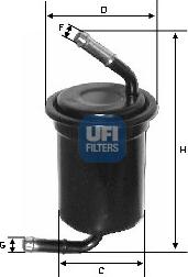 UFI 31.664.00 - Degvielas filtrs www.autospares.lv