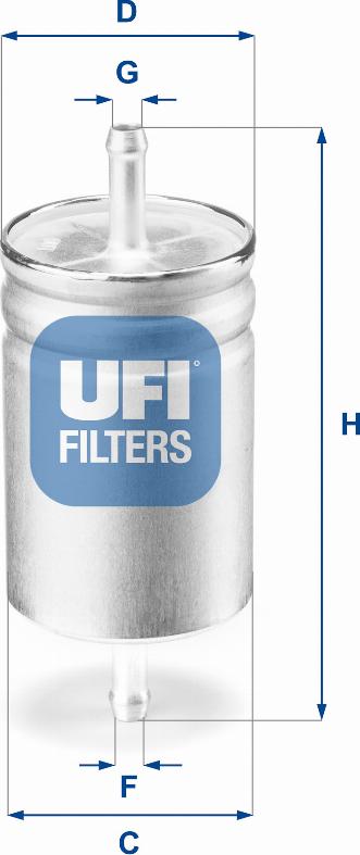 UFI 31.611.00 - Fuel filter www.autospares.lv