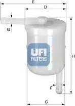 UFI 31.003.00 - Degvielas filtrs www.autospares.lv